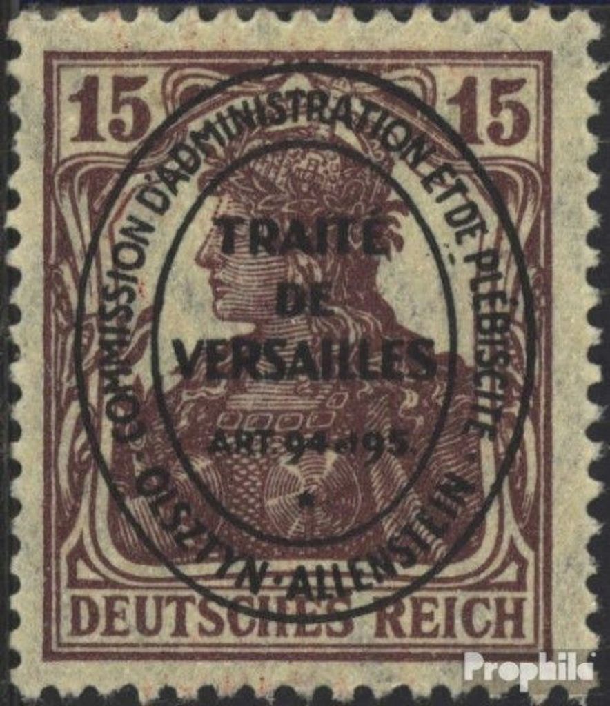 Briefmarken Allenstein 1920 Mi 18a gestempelt Germania