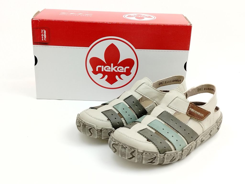 Rieker Damen sportliche Klett Sandale zehengeschlossen Produktbild 