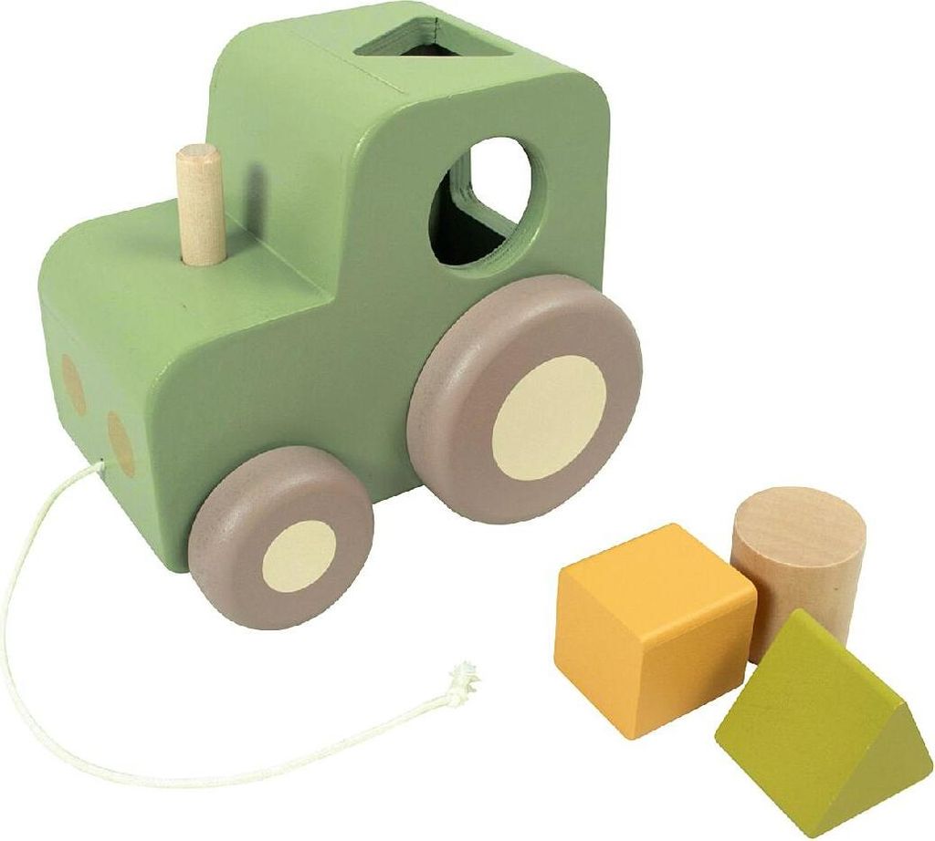 Filibabba Traktor zum Hinterherziehen mit Steckspiel