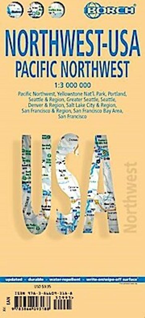 USA Northwest - Pacific Northwest, Borch Map