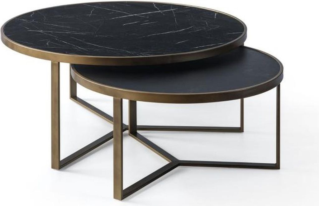 Kaffeetische Teetische Wohnzimmert Set 2x Couchtische Designertische