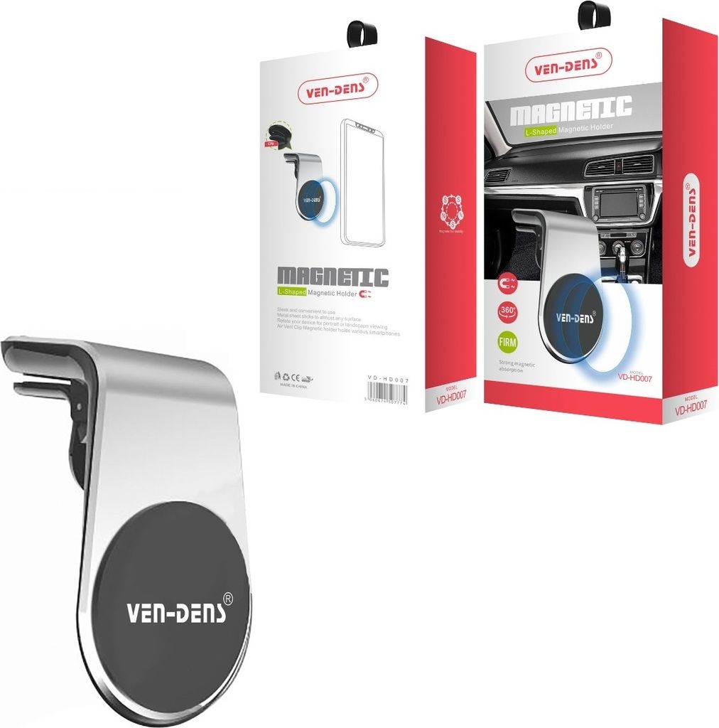 VEN-DENS L Magnetischer Halter fürs Auto – Silber KP34201