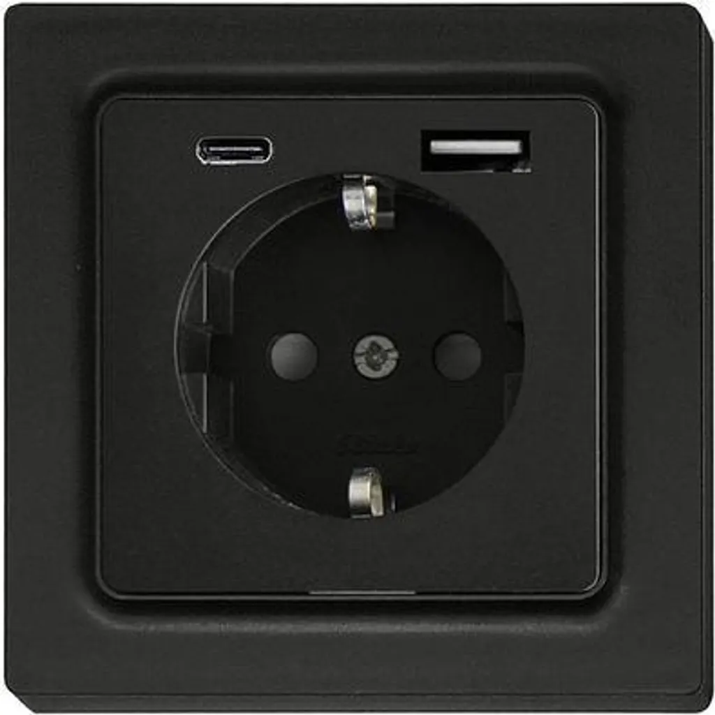 Prise Murale USB pour Bureau et Chambre Eltako Anthracite 30055900