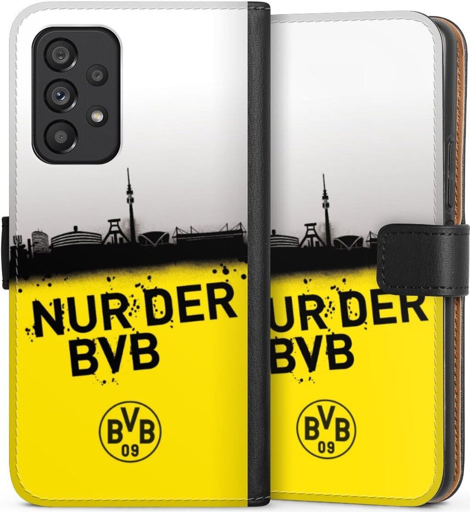 DeinDesign Klapphülle für Samsung Galaxy A53 5G Handytasche Lederhülle Tasche BVB Borussia Dortmund Statement