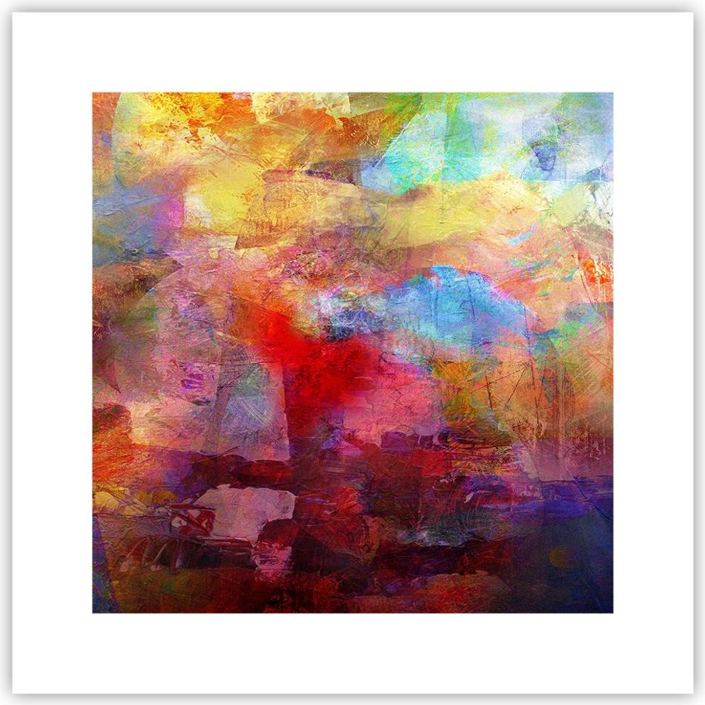 Poster - Poster ohne Rahmen - Abstraktion modern - 30x30 cm - Wand Bild - Wanddeko - Wandbilder - Kunstposter - Wandposter - Bilder - Kunstdruck - ...