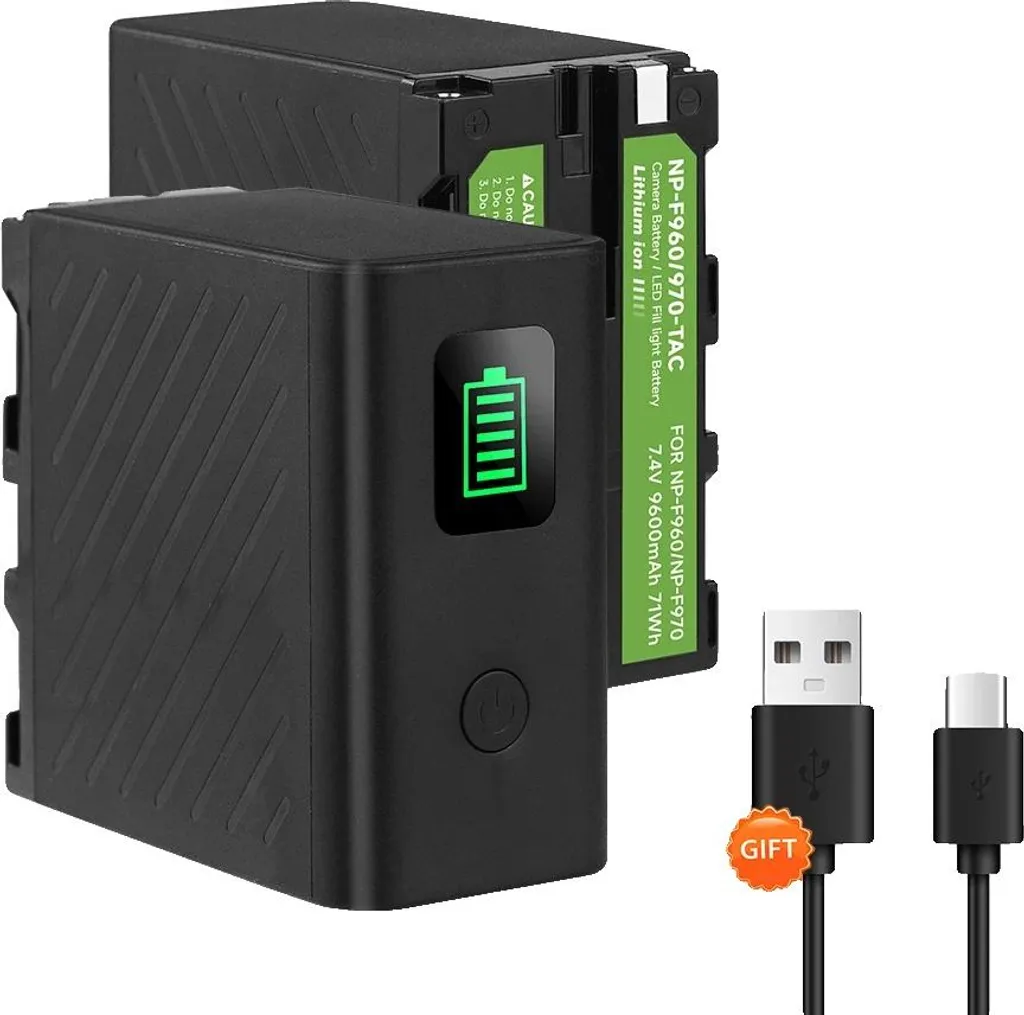 Batterie de caméra haute capacité 9600mAh avec recharge rapide