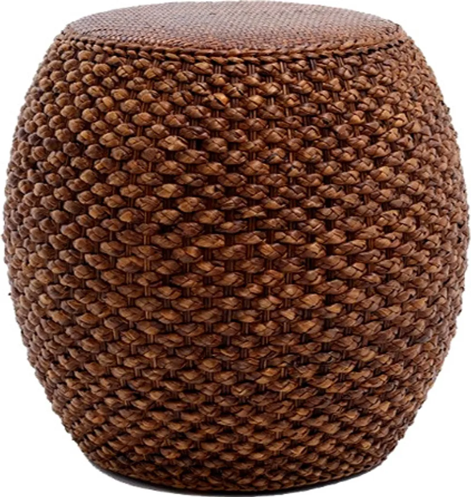 Tabouret en rotin pour salon et chambre Narcissus - Décoration naturelle