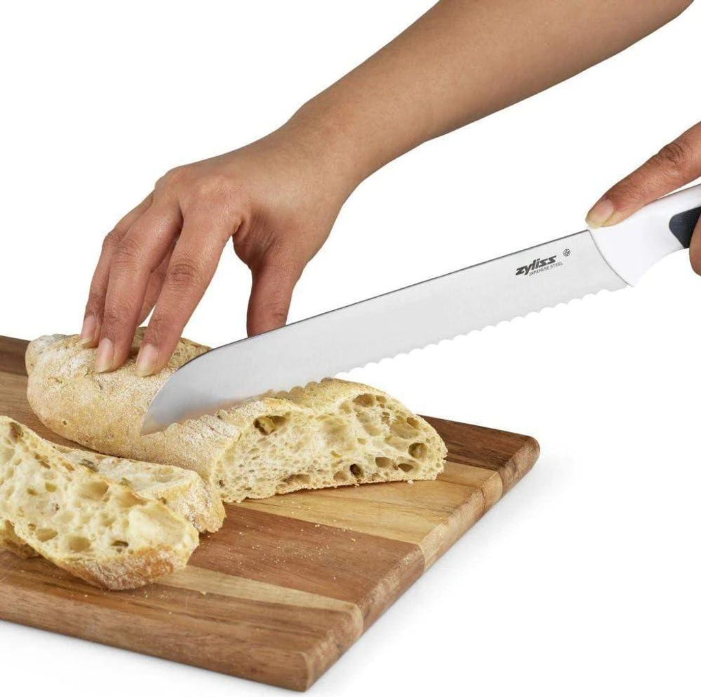 Bequemes Brotmesser 20,5 cm - Hochwertiges Wellenschliffmesser aus japanischem Edelstahl, spülmaschinenfest