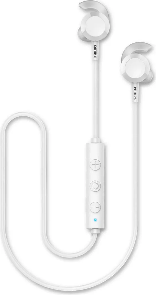 Écouteurs Bluetooth Philips TAE4205WT blanc avec tour de cou magnétique