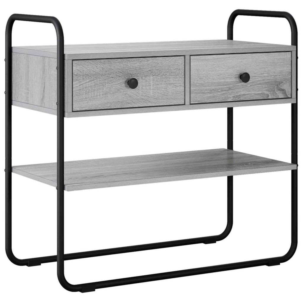 vidaXL Konsolentisch Grau Sonoma 80 x 40 x 75 cm Holzwerkstoff