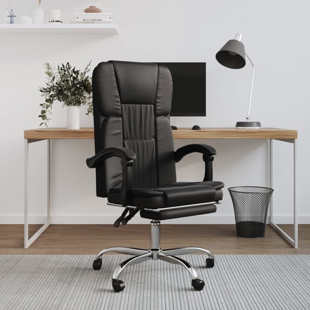 "im Angebot" Bürostuhl mit Liegefunktion Schwarz Kunstleder - Bürostühle CC15862