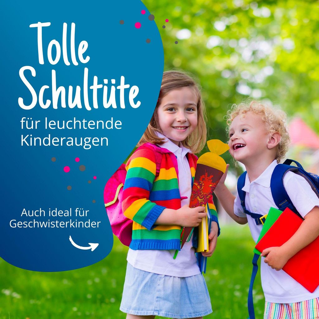 itenga Geschwister Schultüte 35cm Drache Produktbild 