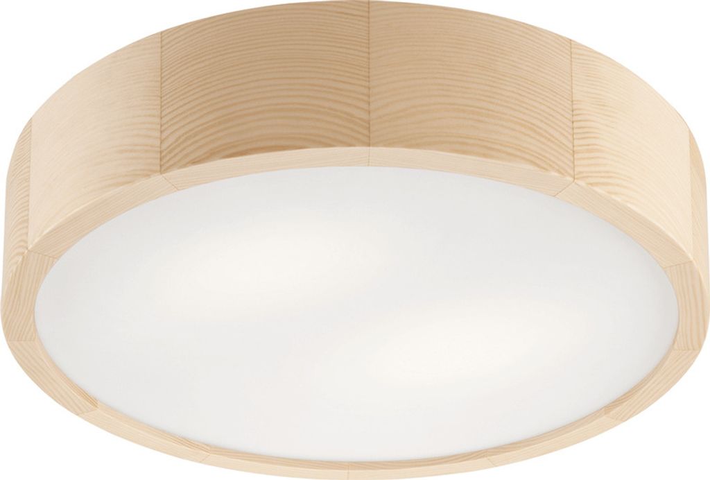 Bioledex natur Deckenleuchte 37cm 2x E27 Kiefer Holz, Glas