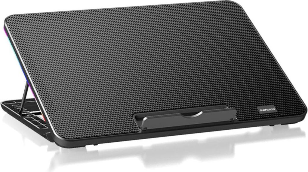 Laptop kühler 15,6", 6 lüfter rgb beleuchtung, höhenverstellbar, leise, 11-17 Zoll