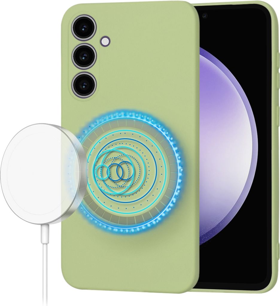 Techsuit Soft Flex Silikon Back Cover Hülle mit MagSafe für Samsung Galaxy S23 FE - Matcha