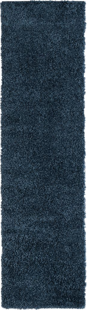 MY-RUG Teppich, Hochflorteppich Shaggy Star, 300x80, blau, leicht glänzend, extra flauschig, Läufer