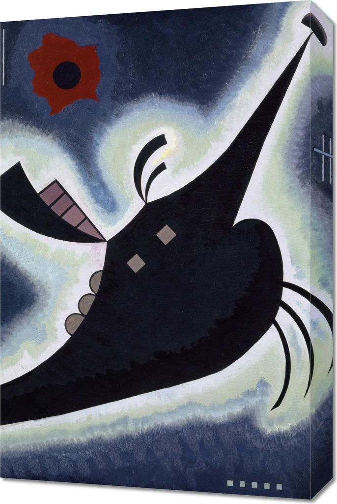 Bild 40x60cm Pointed Black, Wassily Kandinsky Vintage für das Wohnzimmer