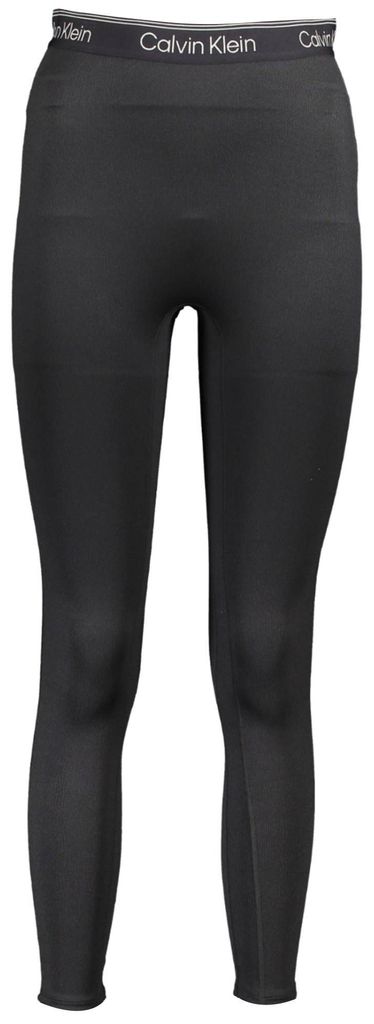 Schwarze Damen-Leggings: Elastischer Bund & Kontrastdetails mit Logo