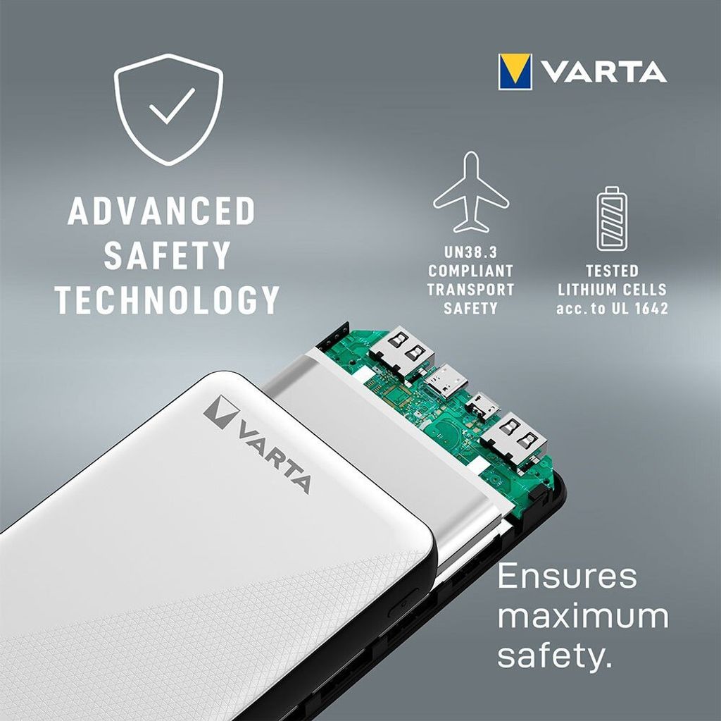 Varta Power Bank Energy 20000 20.000mAh, 2xUSB A, 1xUSB C Produktbild 12
