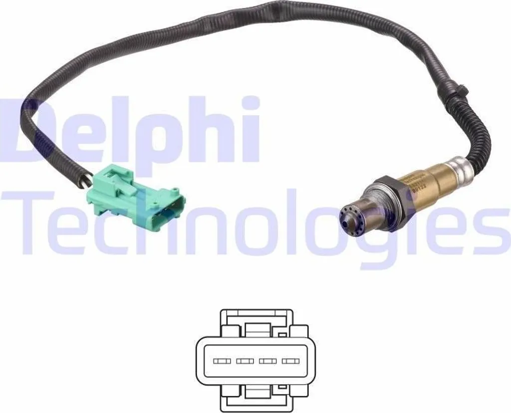 Capteur d'Oxygène Sonde Lambda ES21147-12B1 Delphi pour Échappement
