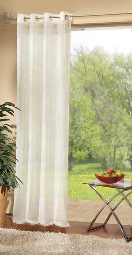 Voile Ösen Schal UNI, HxB 245x140 cm, Creme, 20332