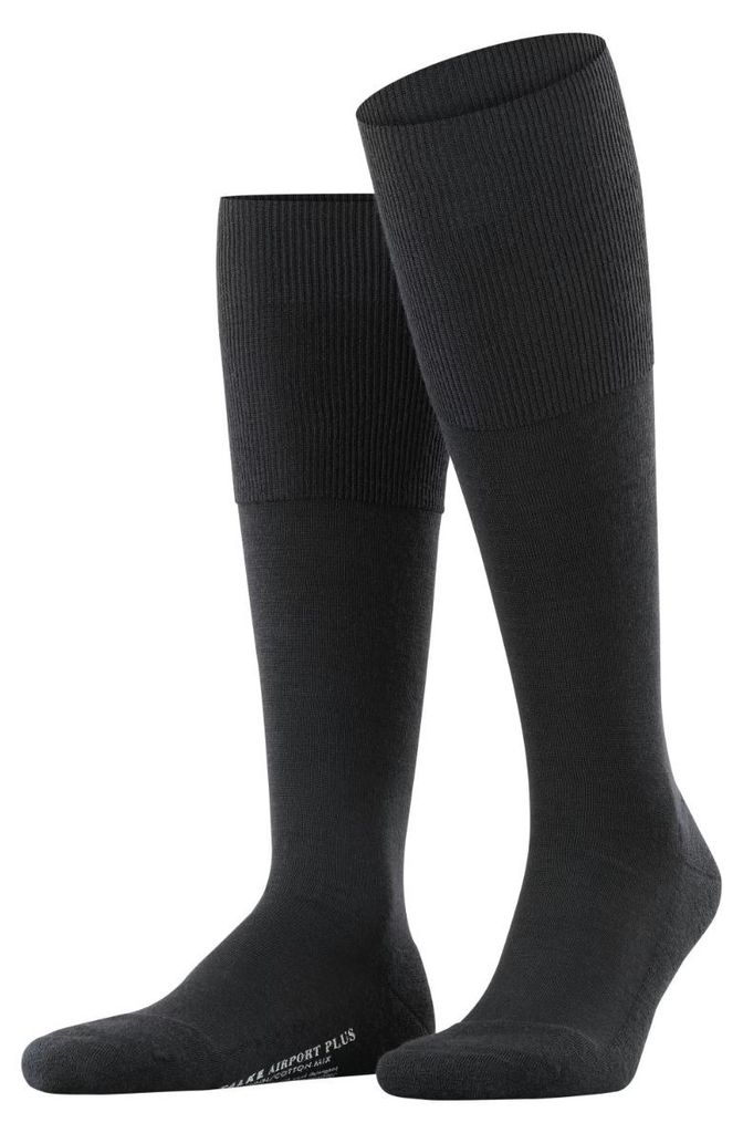 Herren-Kniestrümpfe Airport Plus – Schwarz – 41–42