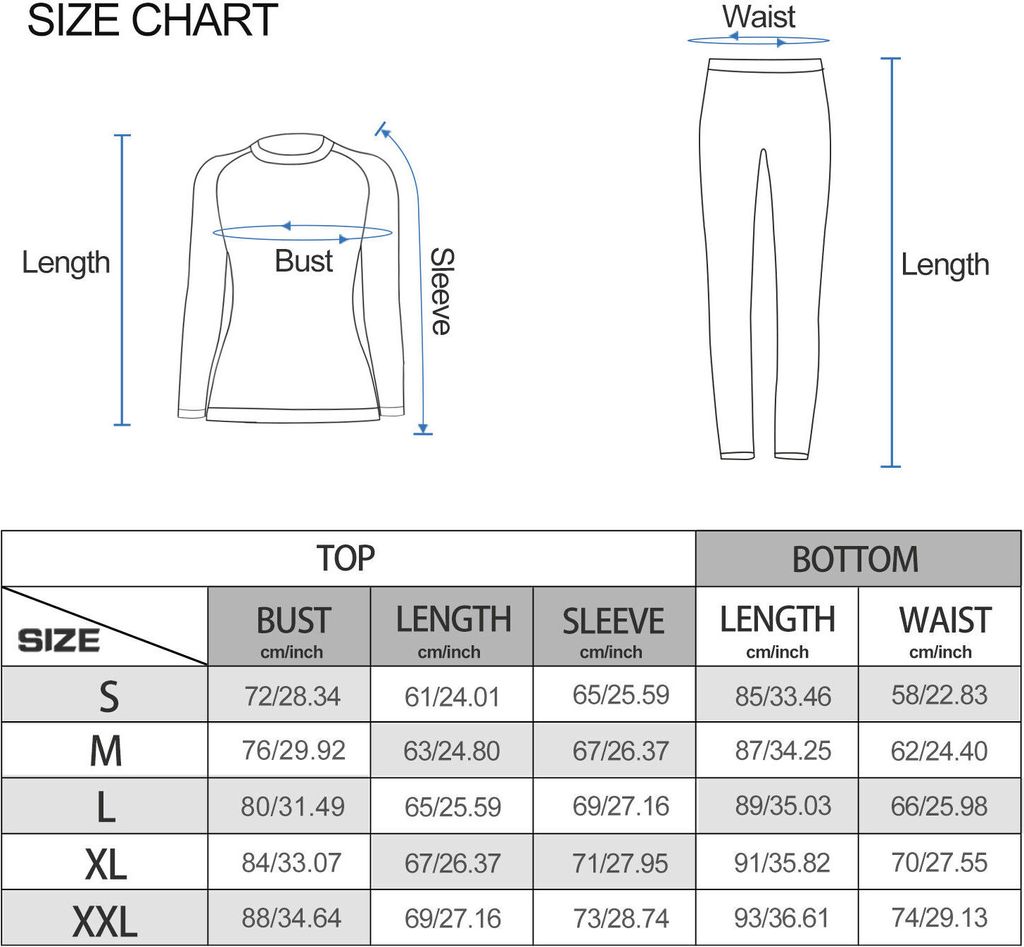 Thermounterwäsche Set Damen Funktionswäsche Winter Skiunterwäsche Thermounterhemd Lang Unterhose für Running Skifahren S Rot