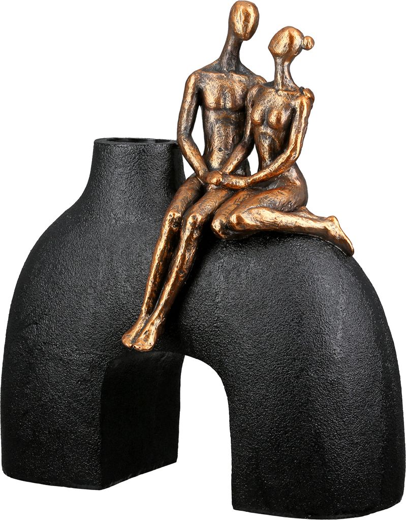 Casablanca by Gilde Vase Frau, Mann Movement schwarz H. 25,5 cm, 58139