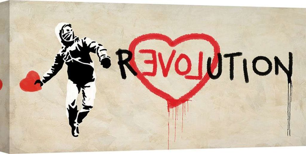 Pop Art und Graffiti, Leinwandbilder – Masterfunk Collective, Revolution – 70 x 35 cm