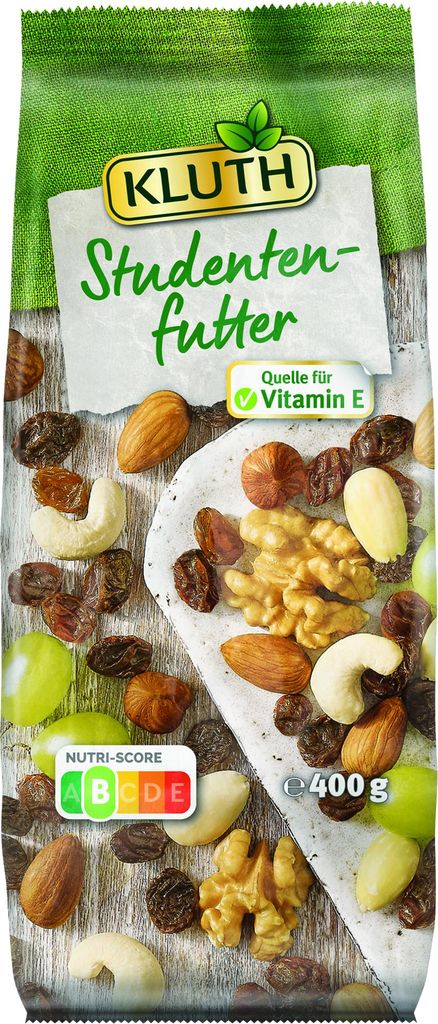 Kluth Studentenfutter Premium Snack Quelle für Vitamin E 400g