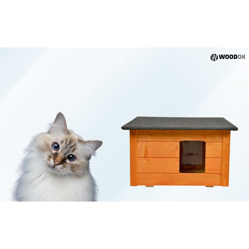 Isolierter Holzzwinger Für Hunde & Katzen - Fichtenholz Mit OSB-Boden