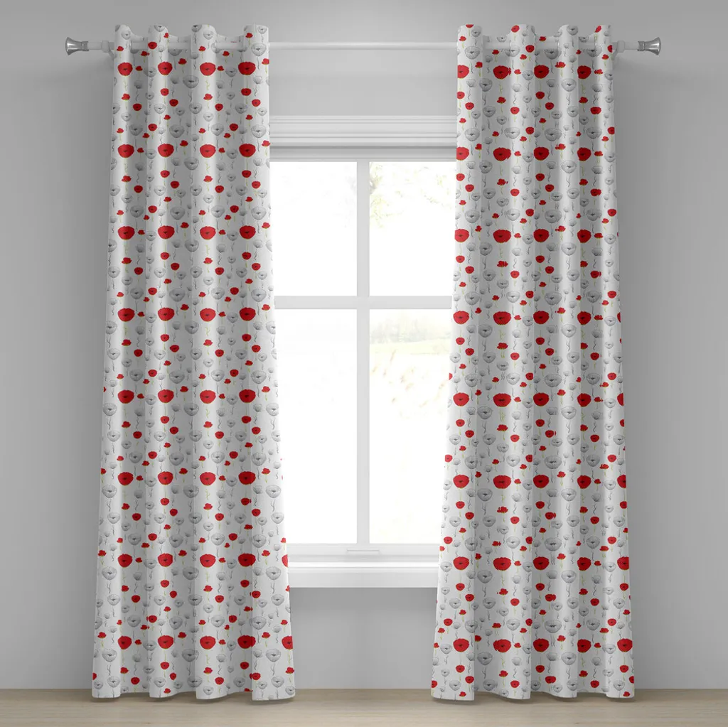 Offerta Tende ABAKUHAUS Mohn: 280x225cm Rosso/Grigio a Prezzo Top