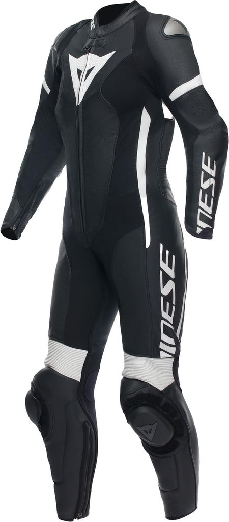 Dainese Grobnik 2.0 1-Teiler perforierte Damen Motorrad Lederkombi, schwarz/schwarz/weiß, 52