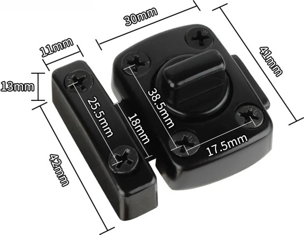 Chiusura INF Nero S Porta Scorrevole | Massima Protezione con Chiave