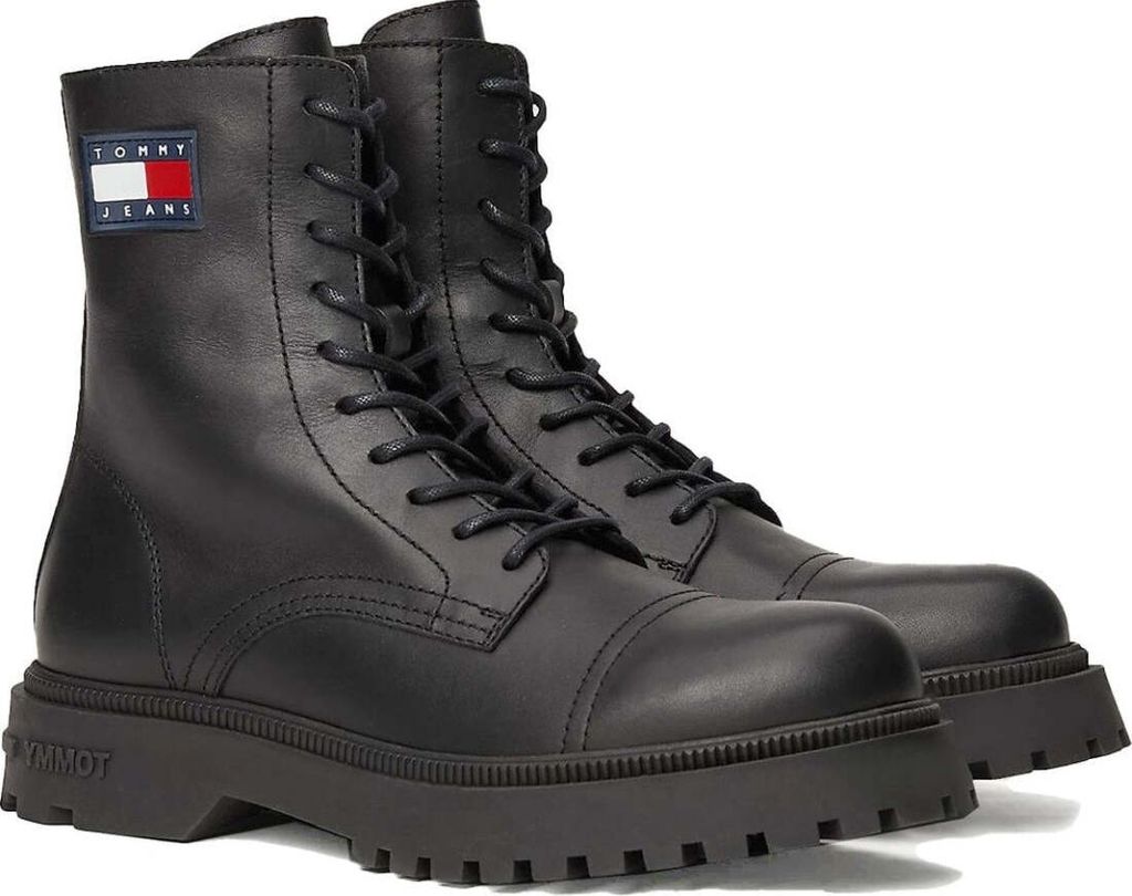 Tommy Jeans Herren Stiefeletten EM0EM01471 BDS Farbe: Schwarz Größe: 42