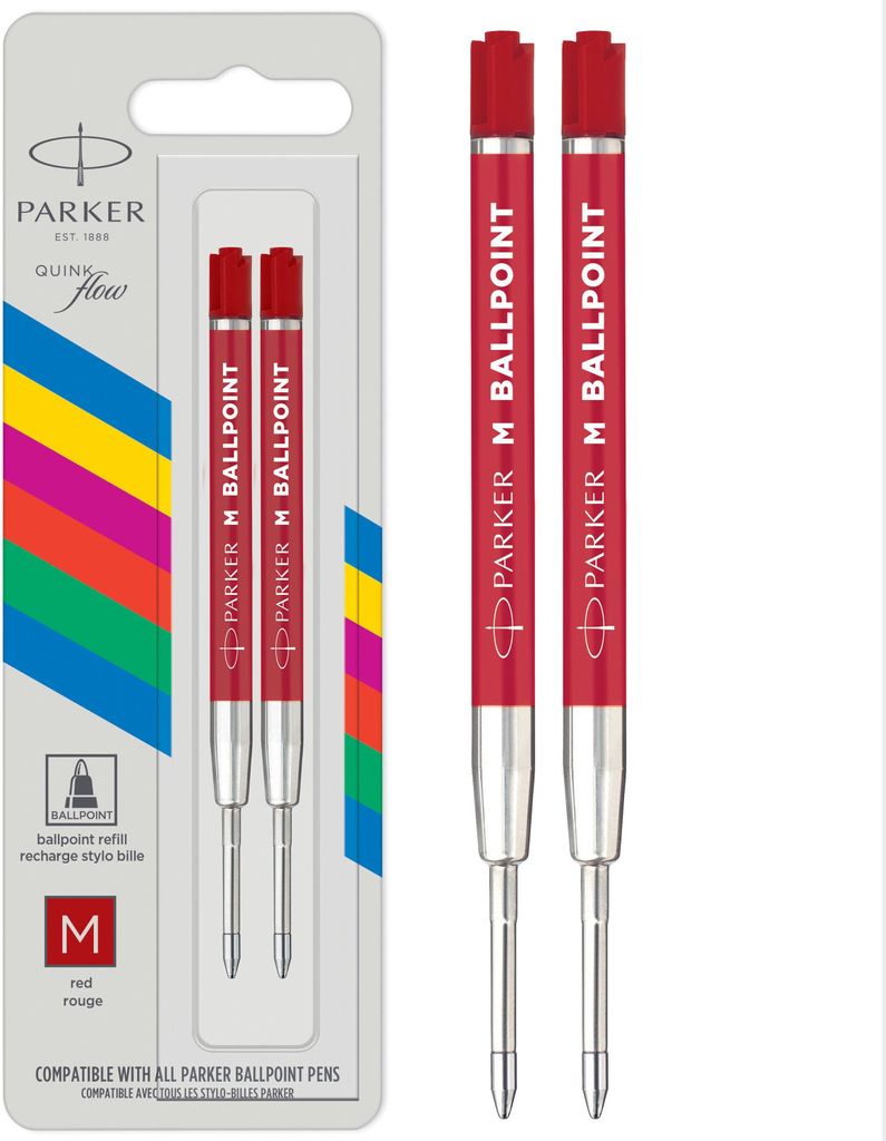 Parker Mine pour stylo à bille QUINKflow Basic 2er M Rouge Image du produit 