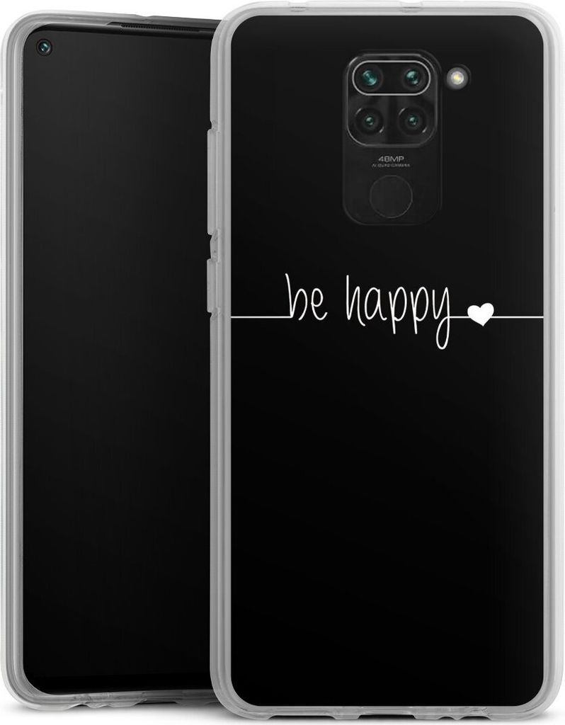 DeinDesign Handyhülle für Xiaomi Redmi Note 9 Silikon Hülle Case Smartphone Schutzhülle Glück Sprüche Statement