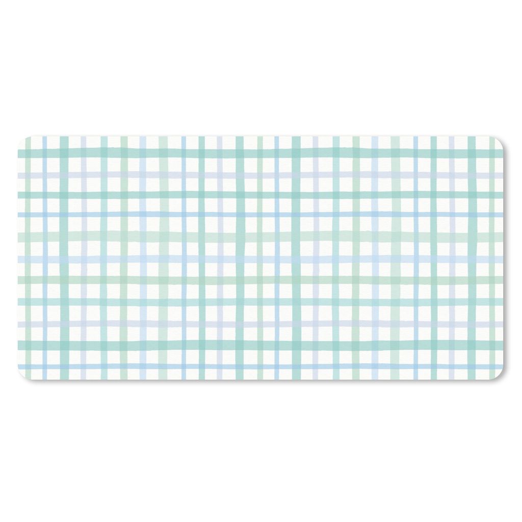 MuchoWow Schreibtischunterlage Pastell - Muster - Blau 80x40 cm - XXL Mauspad - Gaming Mauspad
