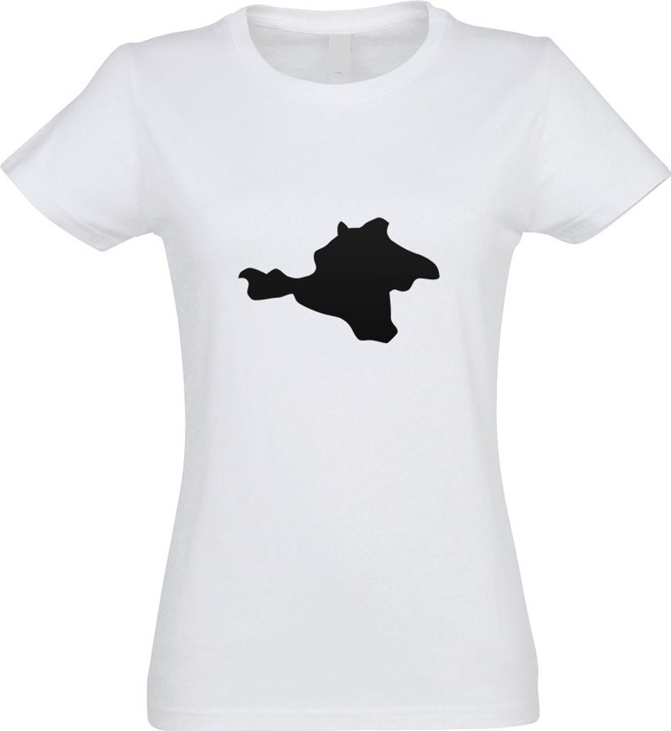 Kiwistar - T-Shirt tailliert - Damen - Weiss - Krim - Tauris Umriss Kontur - mit Motiv Bedruckt - Funshirt Design - Sport - Freizeit - Damen - S