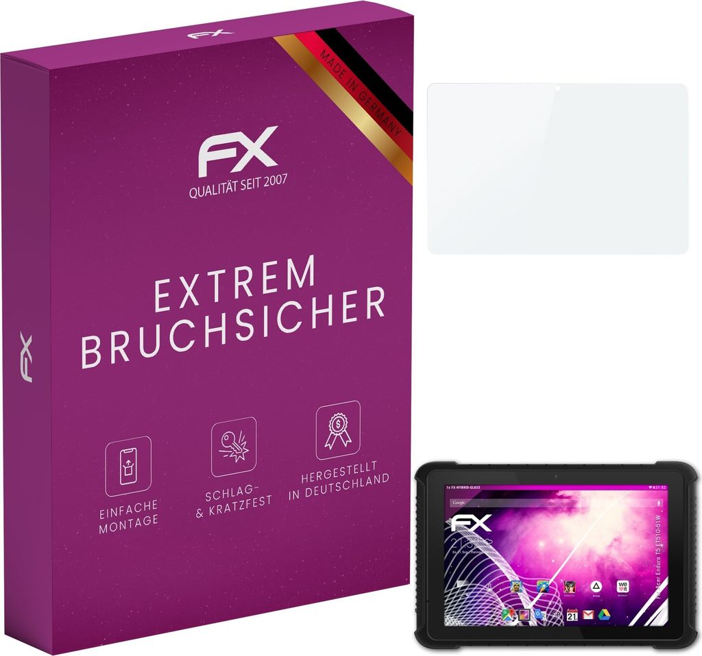 atFoliX FX-Hybrid-Glass Displayfolie kompatibel mit Acer Enduro T5 (ET510-51W) Glasfolie