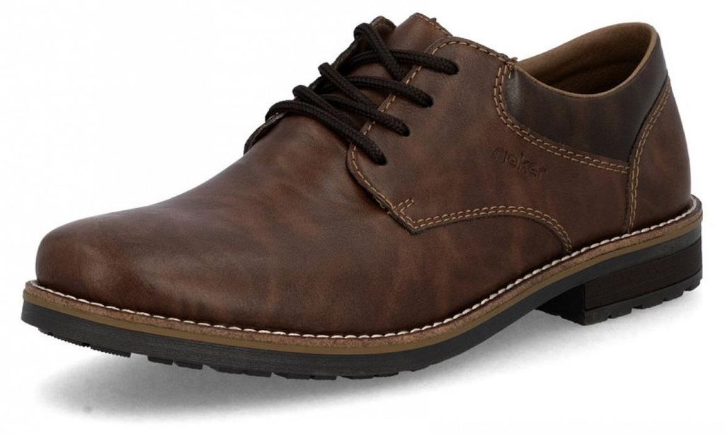 Rieker eleganckie sznurowane buty brązowe Zdjęcie produktu 