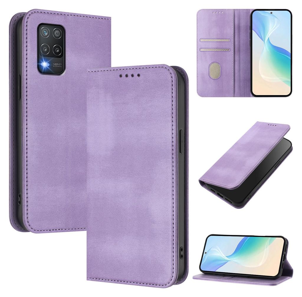 Handyhülle für Realme 8 5G, Vintage Leder RFID Schutz Produktbild 