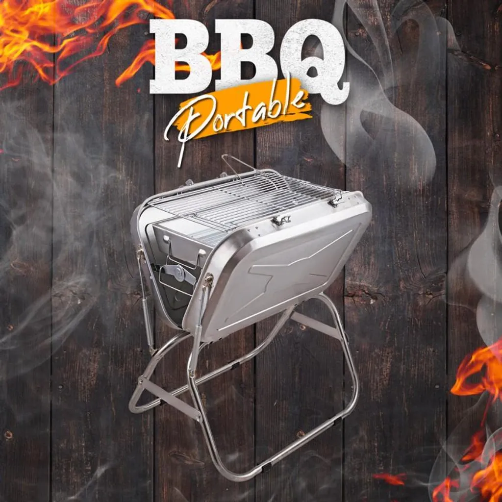 Petit Barbecue Valise Charbon Pliable Portable, Idéal Balcon Beech
