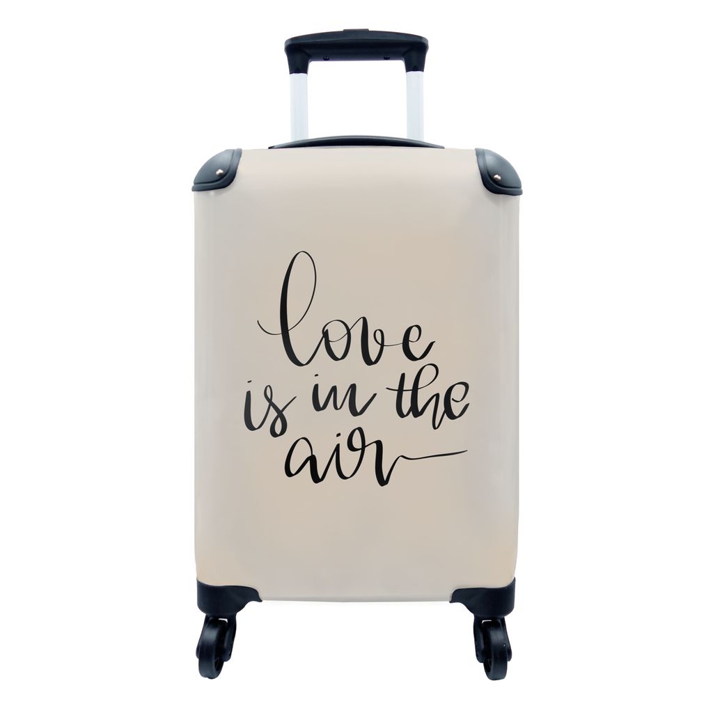 MuchoWow Koffer Handgepäck Trolley Rollkoffer Kleine Reisekoffer mit 4 Rollen - Romantisch - Sprichwörter - Valentinsgeschenk für ihn - Cabin ...