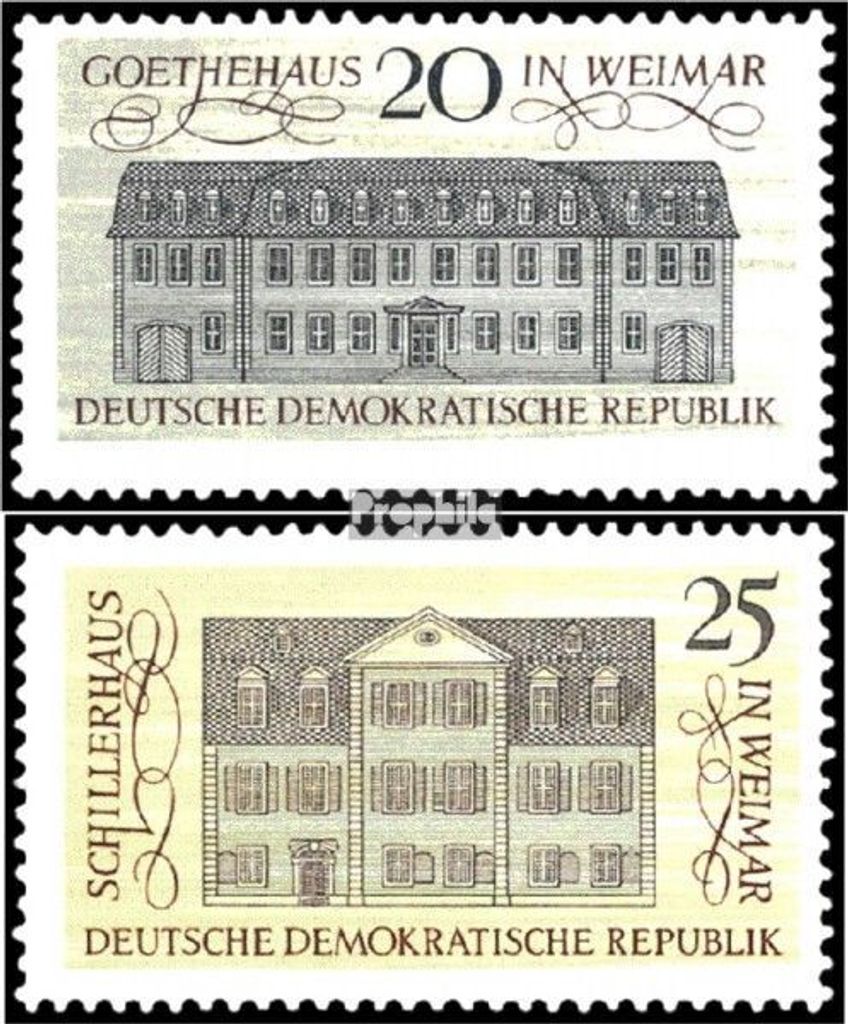 Briefmarken DDR 1967 Mi 1329-1330 (kompl.Ausgabe) postfrisch Dt.Humanismus