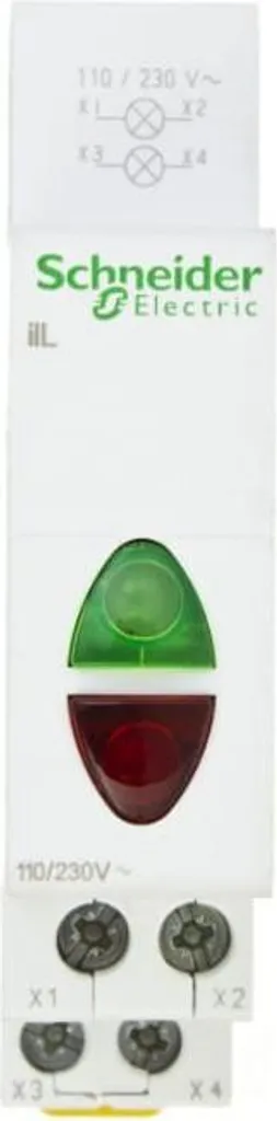 Lampe modulaire iIL A9E18325 Schneider rouge/vert 110-230V AC