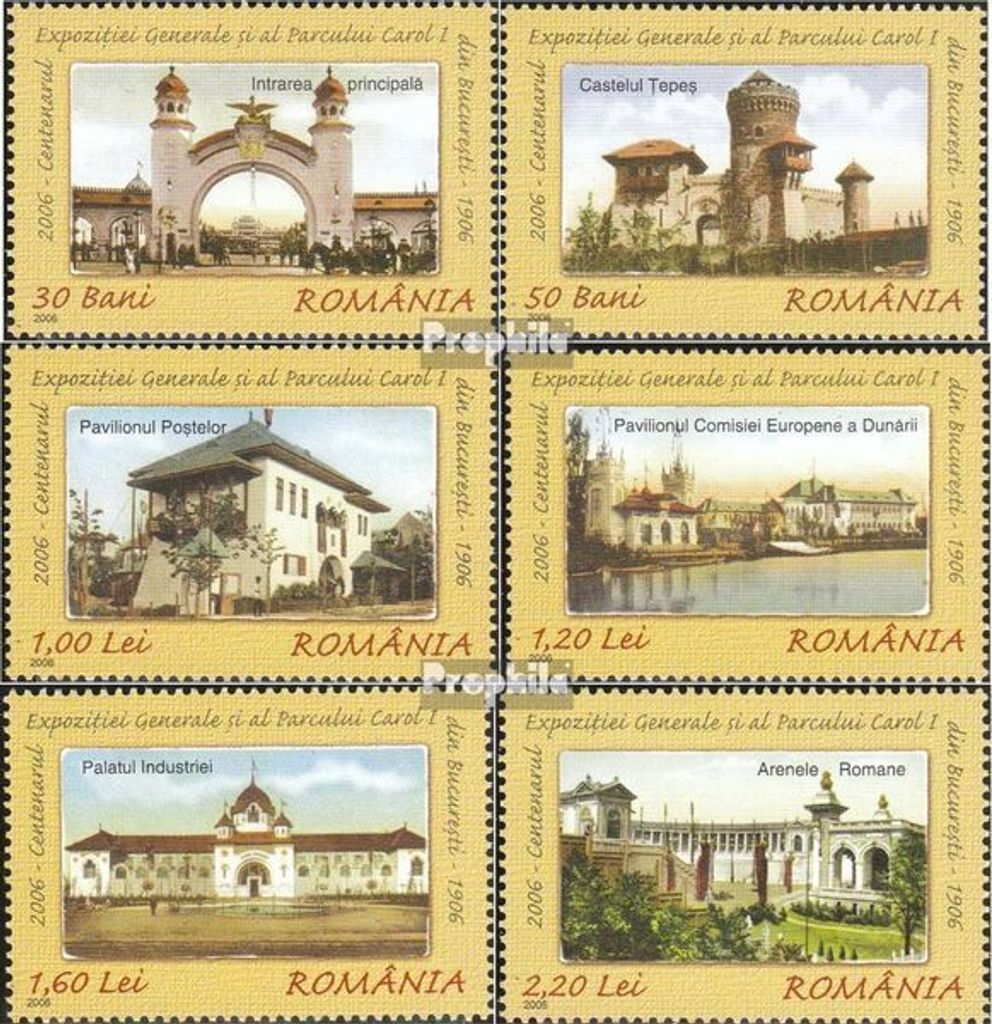 Briefmarken Rumänien 2006 Mi 6077-6082 (kompl.Ausg.) postfrisch Landesausstellung Bukarest