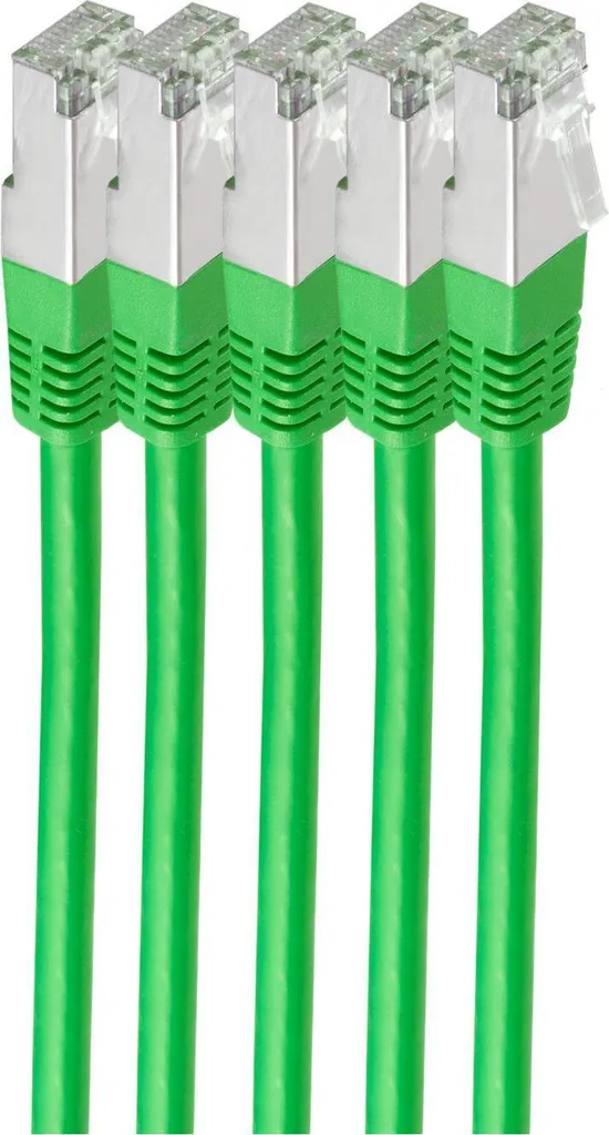 Câble réseau Cat6 S/FTP Vert 1m shiverpeaks Blindage Double BS75711