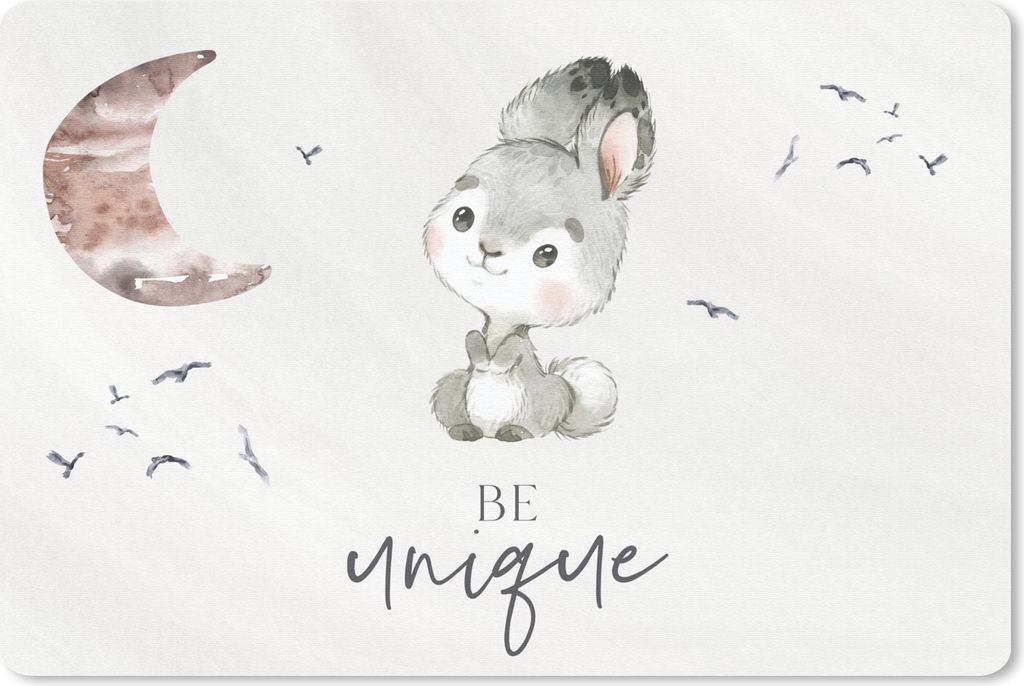 MuchoWow Mauspad Mousepad Zitate - Kinder - Einzigartig sein - Jungen - Mädchen - Aquarellieren 27x18 cm - Mousepads - Maus Mat - Pad - Mausunte...