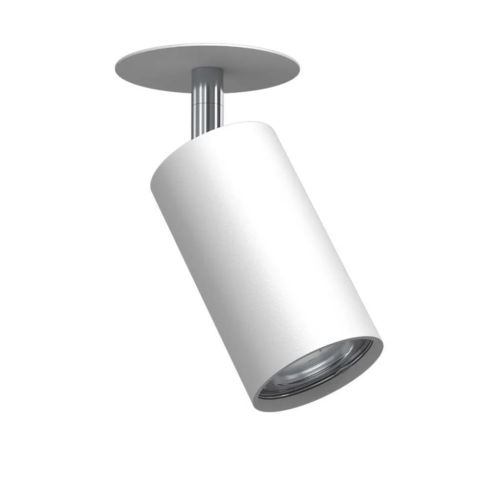 Spot de plafond à encastrer orientable blanc compact 5,5 cm culot GU10